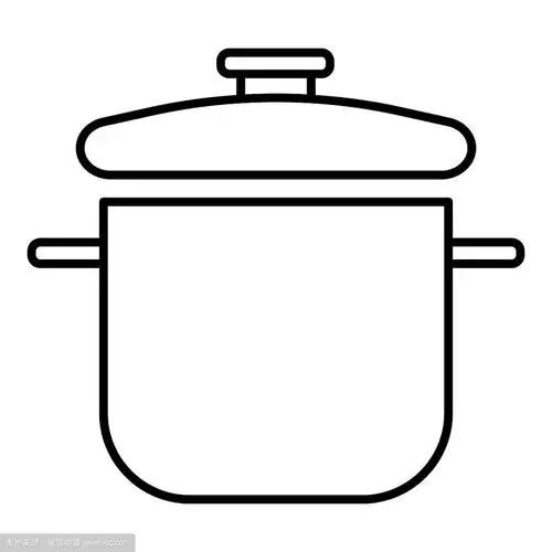 平底锅细线图标锅