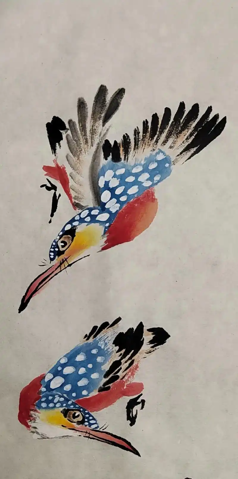 画十种姿态的翠鸟#国画 #写意花鸟 - 抖音