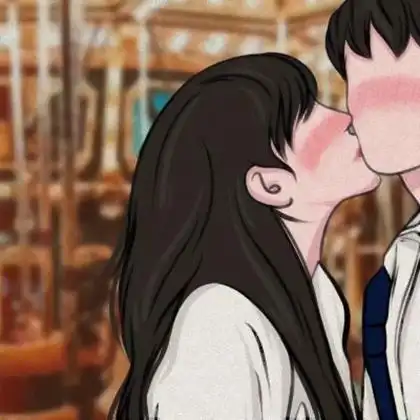 氛围感手绘情侣头像,高清无脸版简单干净的手绘情头图片_情侣动漫头像