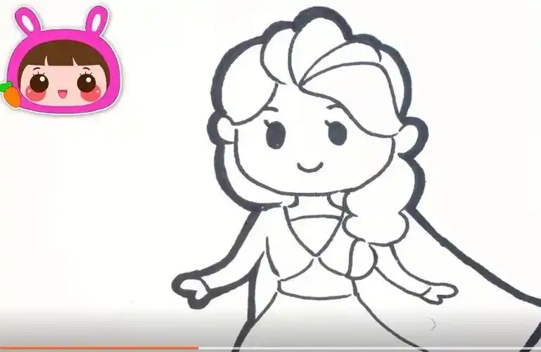 【少儿简笔画啊】-尝试水粉上色!画冰雪奇缘的艾莎公主 适合6岁