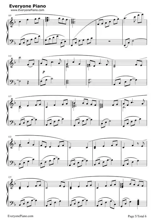 always with me-千与千寻片尾曲五线谱预览5