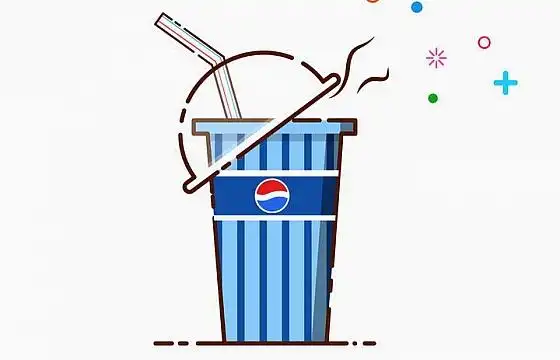 mbe风格百事可乐饮料吸管图片免抠素材