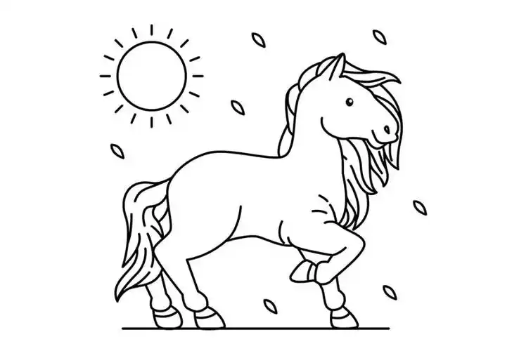 可爱帅气的小马简笔画