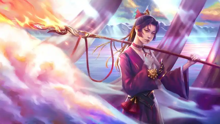 王者荣耀英雄插画 云缨 - 空间壁纸网