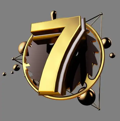 大气黑金风立体炫酷倒计时数字7字体下载_艺术字图片素材下载-字魂网