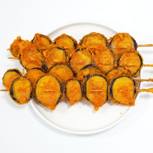 茄子整箱李亿浩酥脆子串200串冷冻新鲜片串裹粉茄子