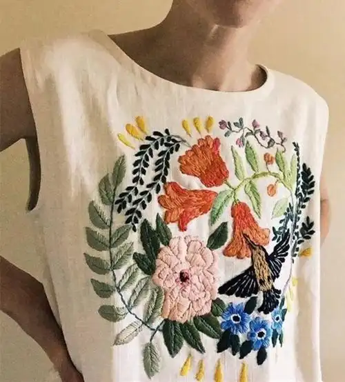手工刺绣:60款适合绣在衣服上的图案,简单易学,零基础也能看懂