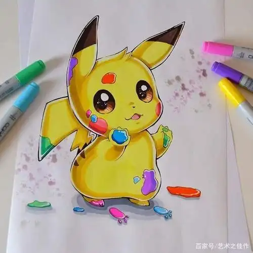 可爱的马克笔小动物插画,萌萌的