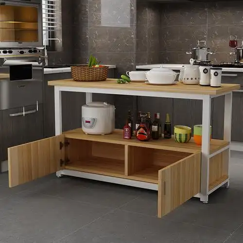 多功能厨房置物架切菜桌操作台微波炉架简易厨柜收纳柜碗柜灶台柜