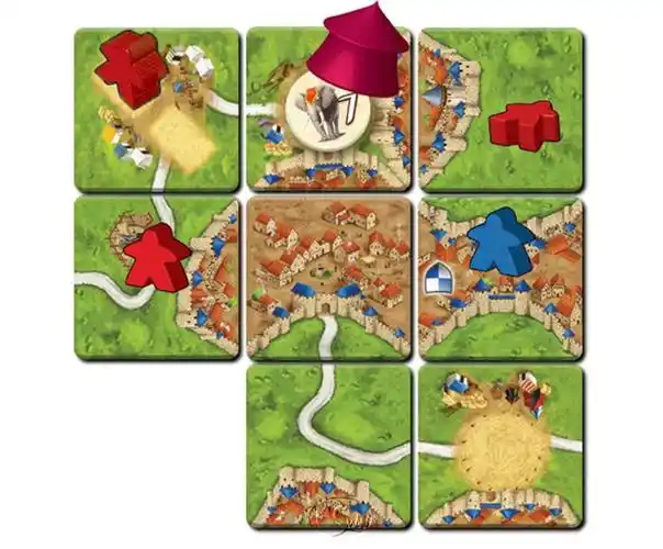 正版桌游carcassonne卡卡颂2.0 新版含两迷你扩 聚会游戏中文版