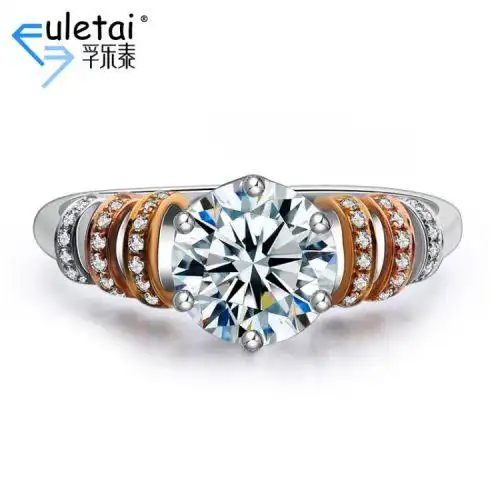 孚乐泰18k金钻石戒托豪华戒托六爪镶嵌女戒【我的公主】