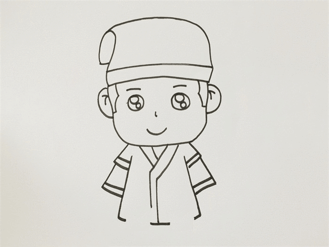 古代人简笔画男 - 简单简笔画