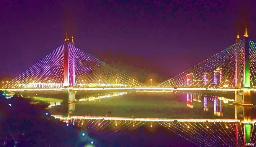 美丽的益阳市城区夜景