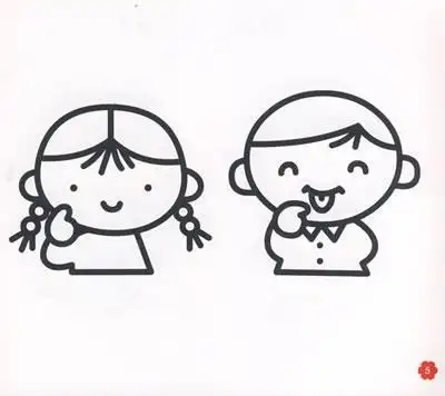 刚出生的宝贝简笔画