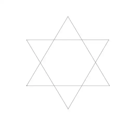 求一个六角星,超清的,背景是白色的,线条是黑色很细的线条,比我这个