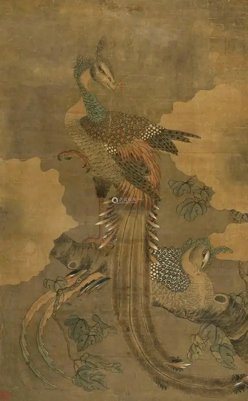 佚名凤凰立轴绢本