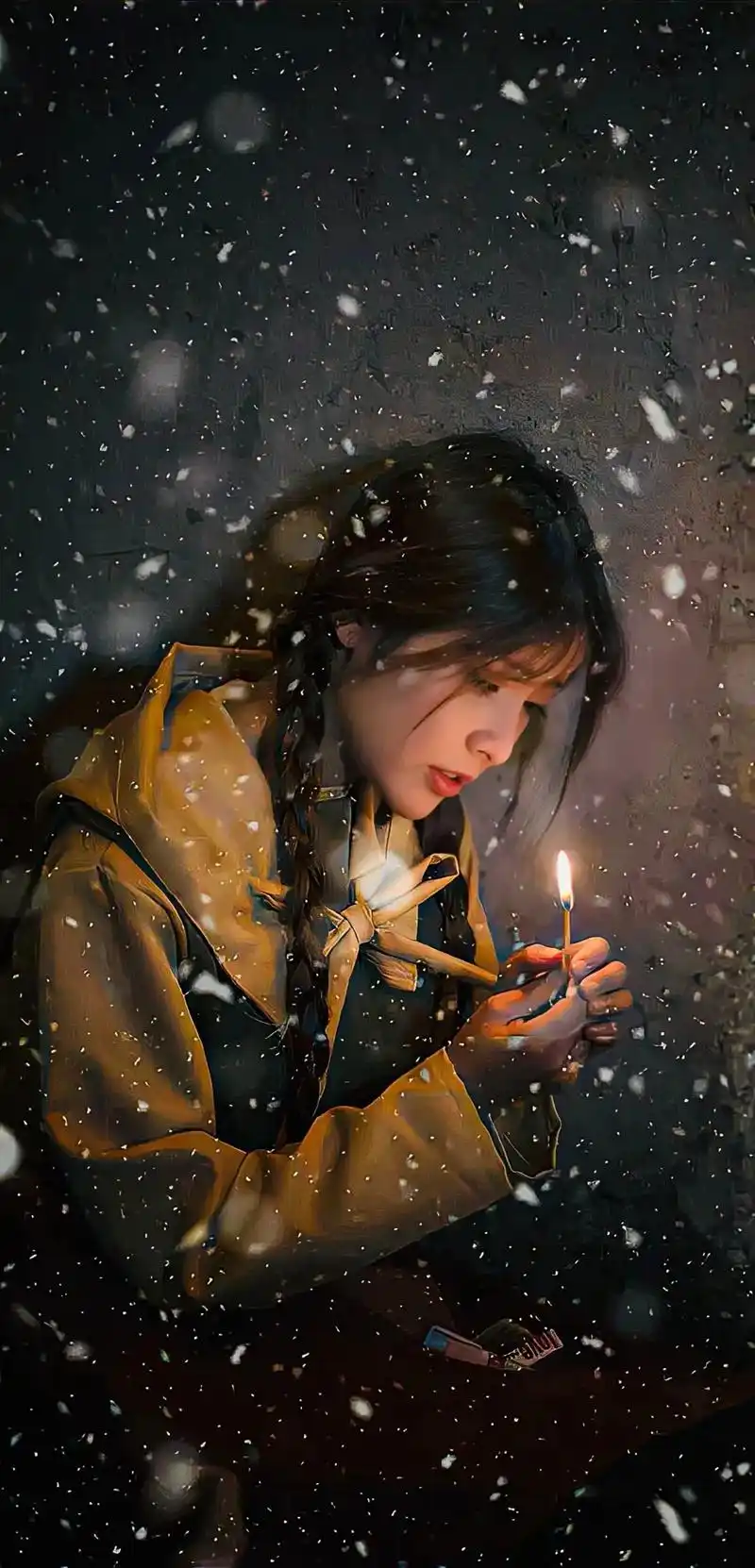 高清壁纸 #酷女孩 #点烟女孩 - 抖音