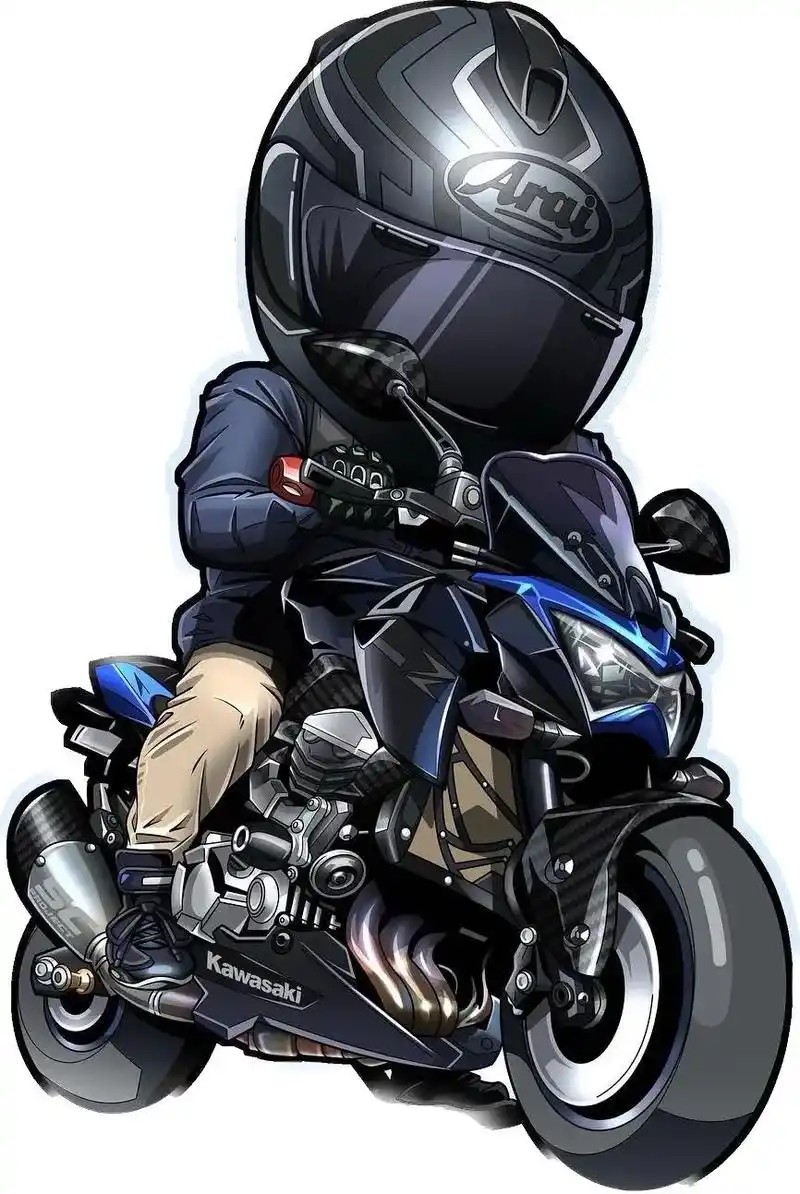 115弹:手绘漫画机车q版头像