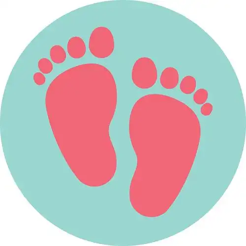 孤立的婴儿足印设计