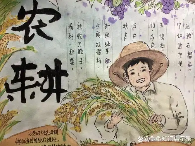 现在5.4,00:44 农耕手抄报