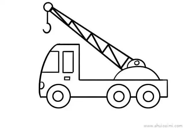 吊车儿童画怎么画 吊车简笔画简单