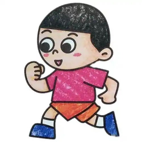 跑步简笔画 跑步简笔画儿童画简单