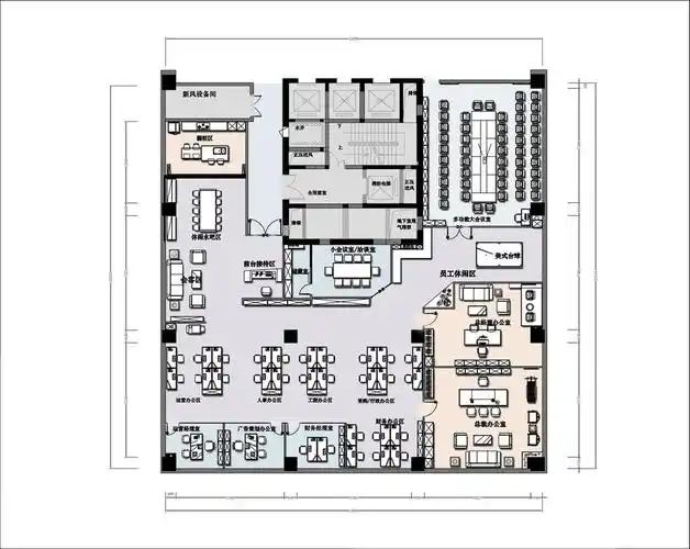 500㎡办公空间easyoffice青设空间设计欧模设计圈