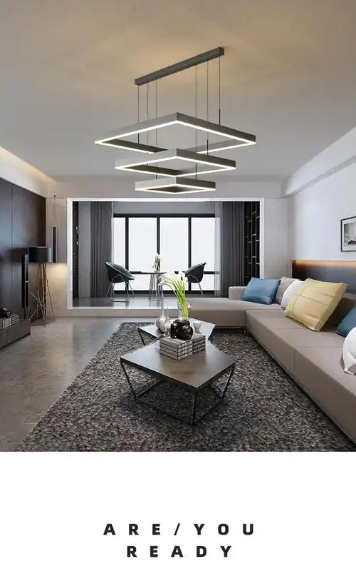 极简客厅灯2022年新款简约现代大气轻奢主灯方形北欧灯具客厅吊灯