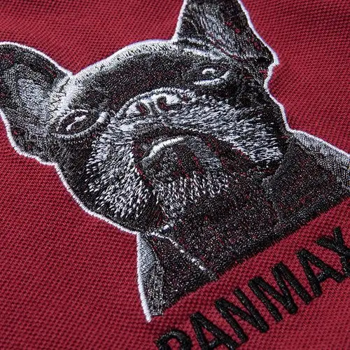 panmax潮牌大码男装 潮胖子大码男刺绣斗牛犬宽松加肥加大polo衫