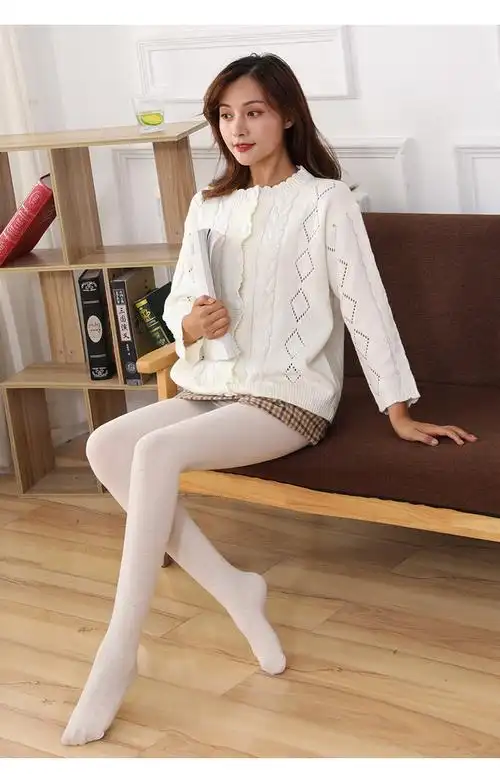 打底裤冬女加绒加厚黑色保暖棉袜春秋薄款外穿竖条螺纹踩脚连裤袜