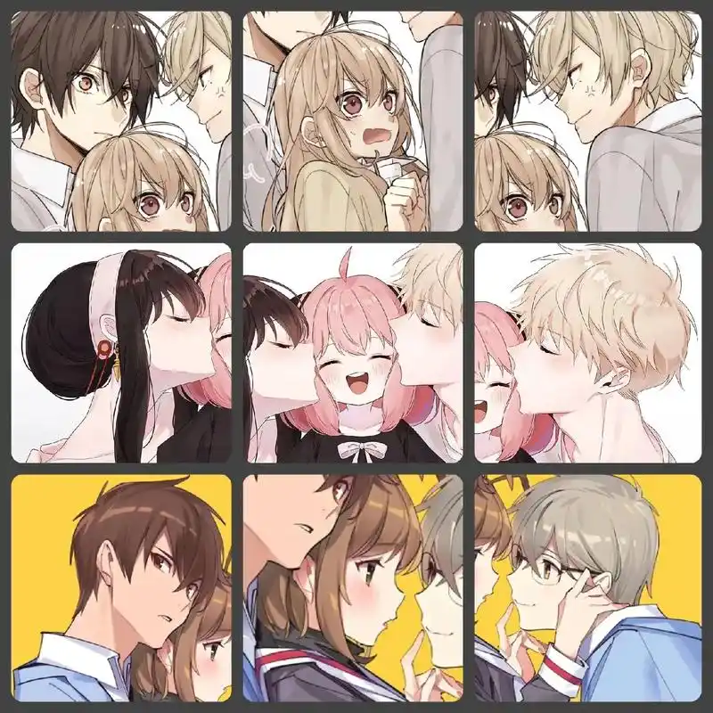 三人头像第二弹#动漫情头 #优质头像 #动漫 #一起换头像  - 抖音