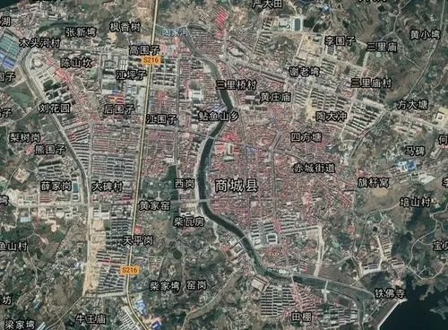 (商城县城区卫星图)