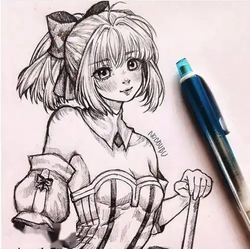 收藏备用吧~_线条_美少女_人物