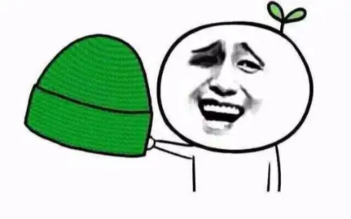 绿帽子卡通简笔画