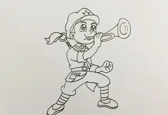 红色革命烈士简笔画