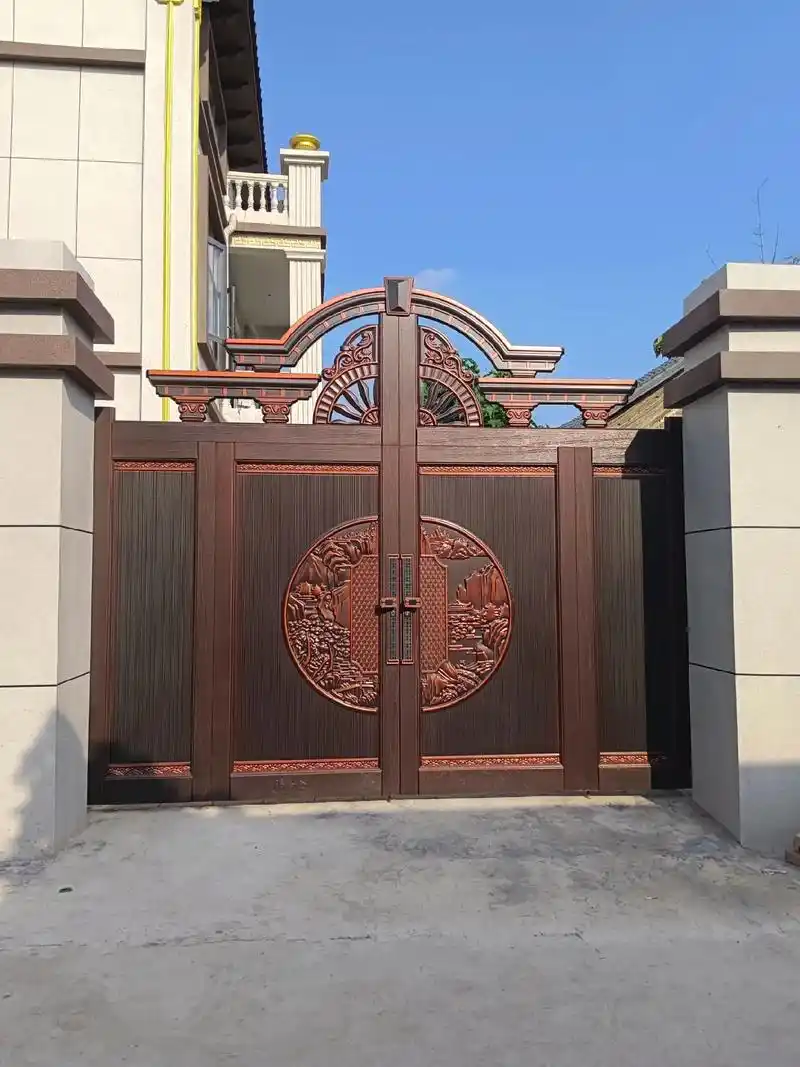 庭院围墙大门效果图 #实景拍摄效果 #农村自建别墅 #别墅 - 兑趑