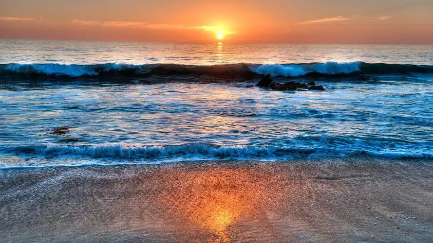 和风景 日落和日出 拉古纳海滩,加利福尼亚州,美国,海,日落,云海 壁纸