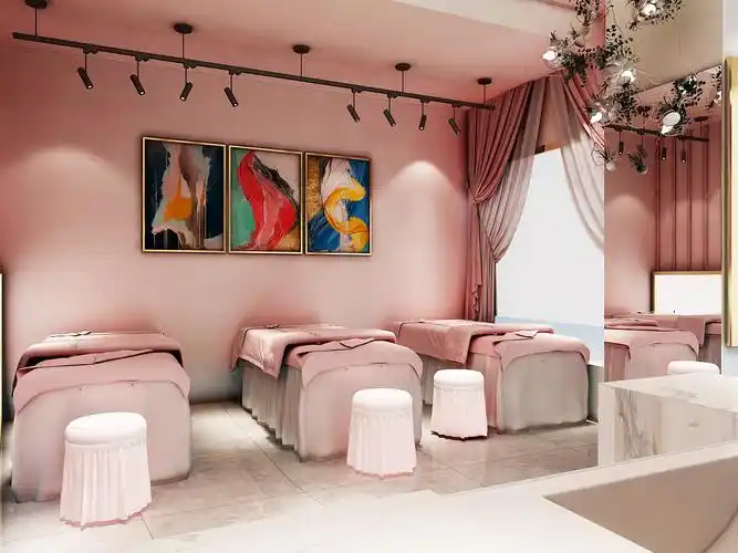 纹绣美肤店面效果图制作