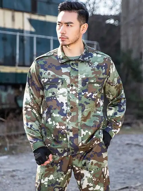 薄款迷彩服套装男夏季新款耐磨大学生新式军训服户外绿丛工作服女