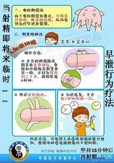 此法由女方具体操作,分三个阶段进行:第一阶段:在无性交情况下进行.