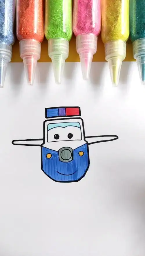 简笔画#简笔画超级飞侠包警长-度小视
