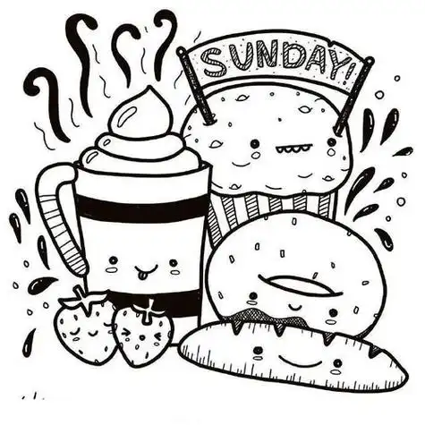 一组简单涂鸦图案大全创意十足的简笔画图片