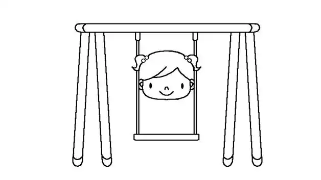 荡秋千简笔画怎么画荡秋千简笔画简单又好看