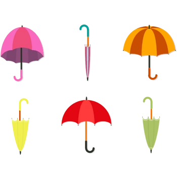 矢量图雨伞
