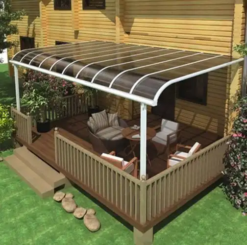 平谷定做庭院挡雨棚遮雨棚庭院雨搭棚订做价格