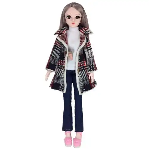 60厘米芭娃娃换装时尚服饰外套风衣长袖卫衣牛仔长裤