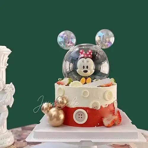 装饰米奇蛋糕摆件纽扣小老鼠烘焙卡通生日派对节日装扮用品