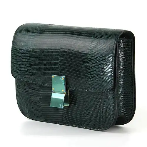 [全新]赛琳celine 绿色蜥蜴皮女士单肩斜挎包