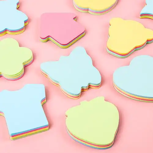 卡通便利贴彩色学生可爱创意异形便签本可撕办公便签纸爱心留言贴