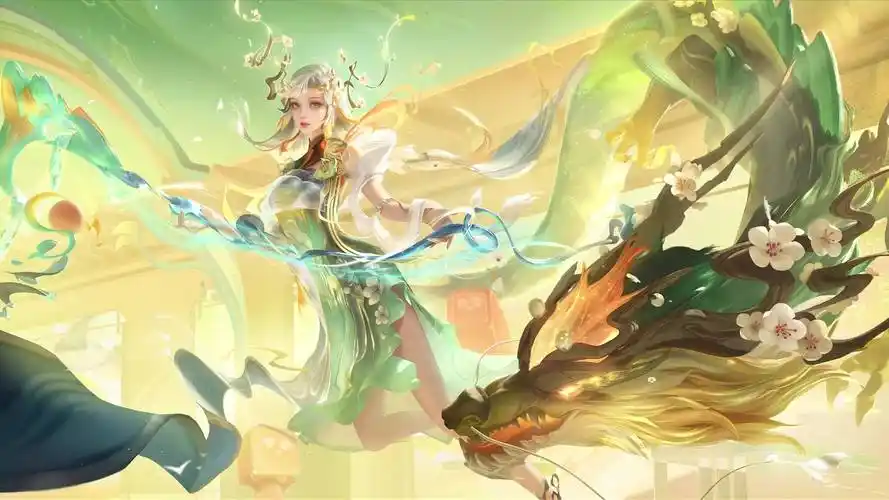 大乔乘龙忆丹青新皮肤##王者龙年限定皮肤龙祐千载#大乔龙限动态海报